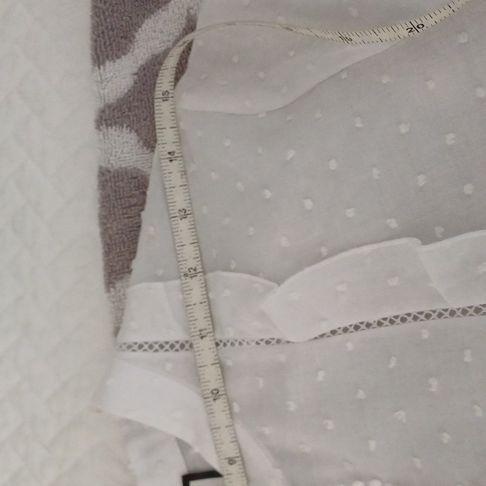 ALEXIS Lyric white dobby blouse balloon sleeves M - Picture 10 of 15
